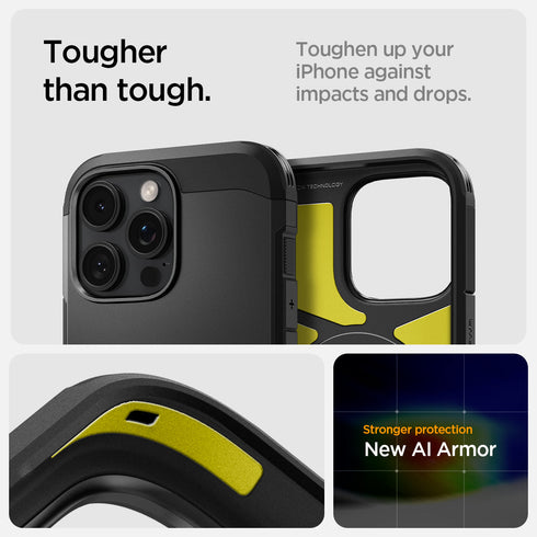 כיסוי Spigen לאייפון 16 מסדרה Tough Armor T AI (MagFit + בקרת מצלמה)